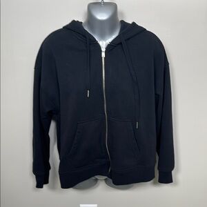 Ultra Flirt Black Zip Up Sweater with Hood